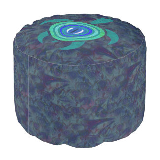 Blue Eye Turtle Pouf