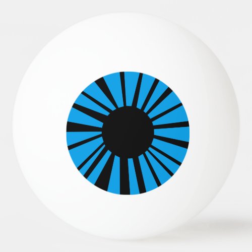 Blue Eye with Black Pupil on White Eyeball Ping_Pong Ball