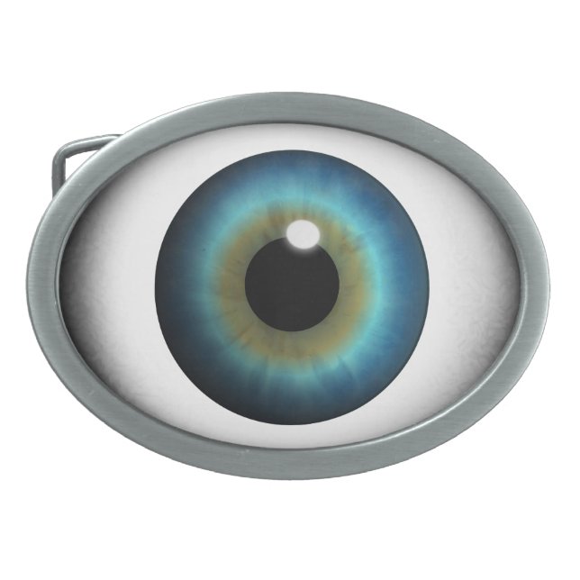 Blue Eyeball Blue Eye Iris Cool Custom Belt Buckle (Front)