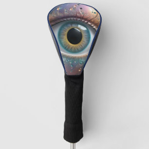 Blue Eyeball Fractal Art, Golf Head Cover