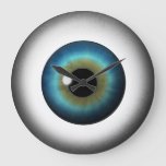Blue Eyeball Iris Eye Custom Large Round Clock at Zazzle