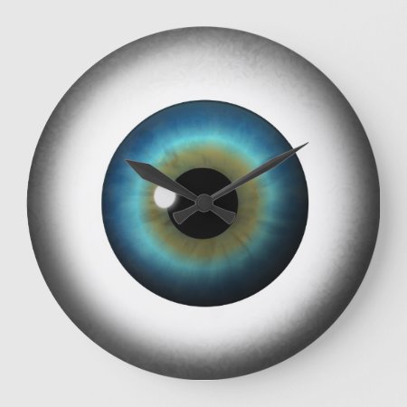 Blue Eyeball Iris Eye Custom Large Round Clock