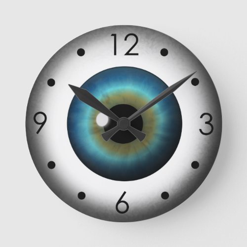 Blue Eyeball Iris Eye Custom Medium Round Clock