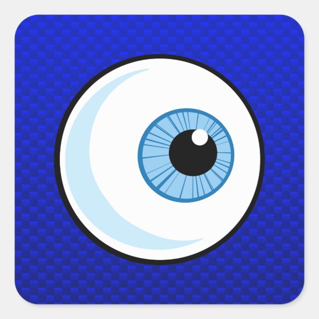 Blue Eyeball Square Sticker (Front)
