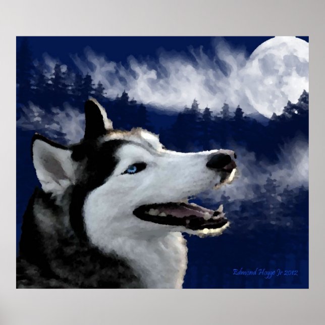 Blue Eyed Alaskan Husky Prints (Front)