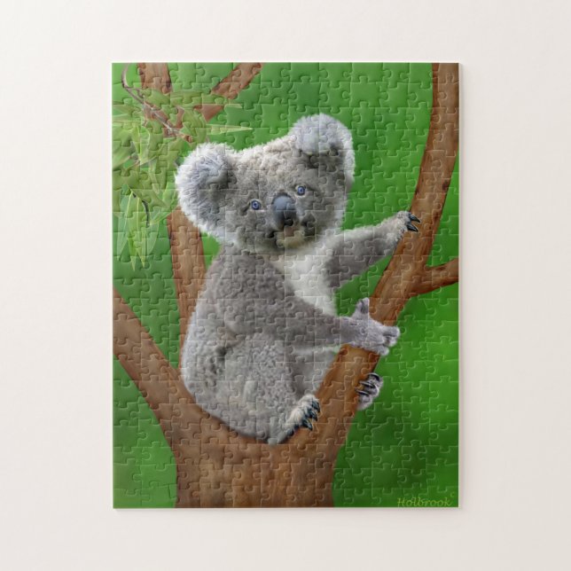 Blue-Eyed Baby Koala Bear Jigsaw Puzzle (Vertical)