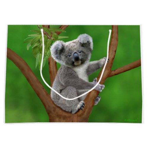 Blue_Eyed Baby Koala Bear Large Gift Bag