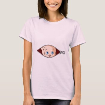 Blue Eyed Baby Peeking T-shirt by Hotgifts at Zazzle
