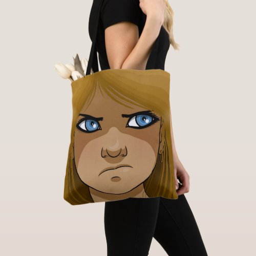 Blue Eyed Blonde With Attitude Fun Chic Unique Tote Bag