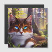 Blue Eyed Cat in the Woods *personalize* (Front/Back)