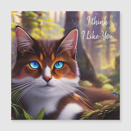 Blue Eyed Cat in the Woods *personalize* (Front)