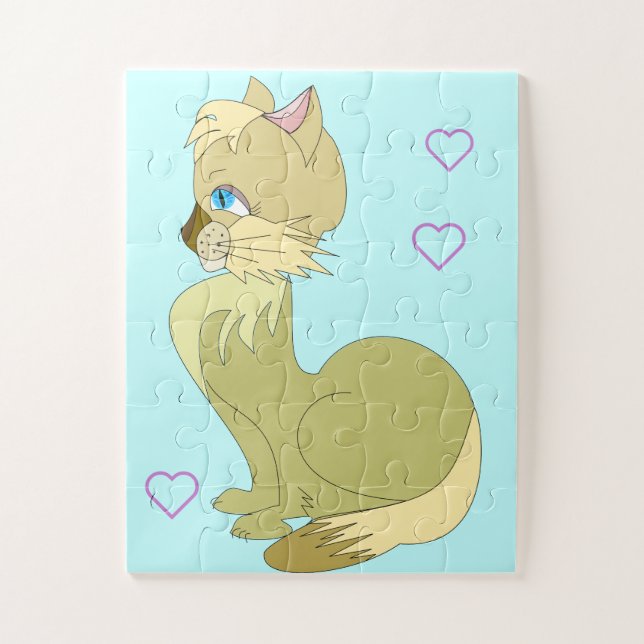 Blue Eyed Cat Jigsaw Puzzle (Vertical)