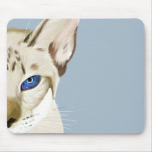 Blue-Eyed Cat Mouse Pad