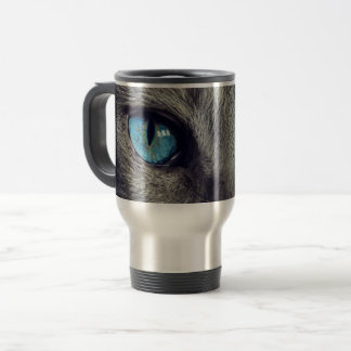 Blue-Eyed Cat Travel Mug