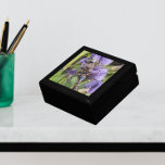 Blue-Eyed Darner Dragonfly on Flower Gift Box<br><div class="desc">For dragonfly and nature fans! Wooden gift box with tile inset for small trinkets and jewelry that features the photo image of a colorful Blue-Eyed Darner dragonfly resting on purple Aconite flowers. Select your gift box style and size.</div>