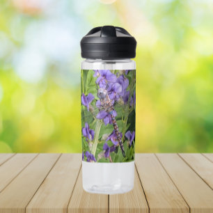Blue-Eyed Darner Dragonfly on Flower Water Bottle