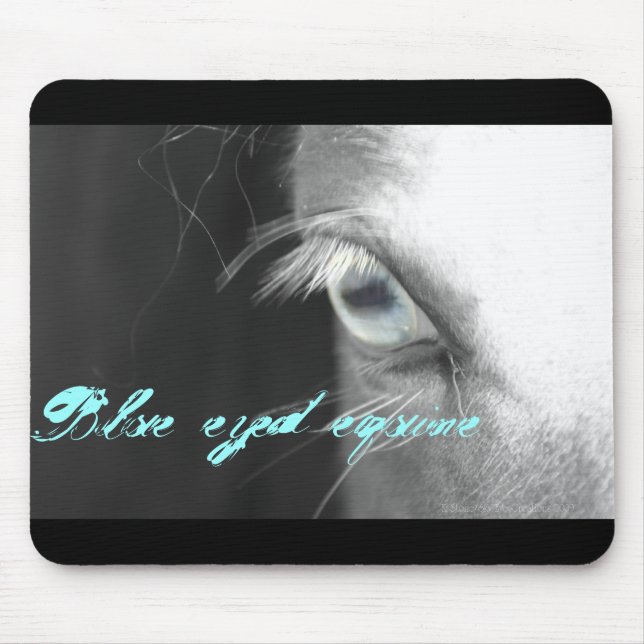 Blue eyed equine mouse pad (Front)