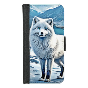 Blue-Eyed Fox Scene Design iPhone 8/7 Wallet Case
