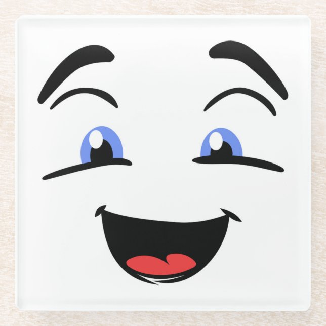 BLUE EYED GLASS COASTER (Front)