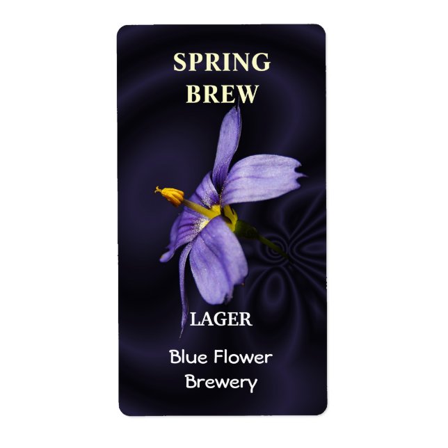 Blue Eyed Grass ~ Beer bottle Label (Front)