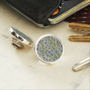 Blue-Eyed Grass flower pattern Lapel Pin