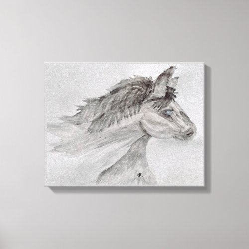 Blue _eyed Horse Canvas Print