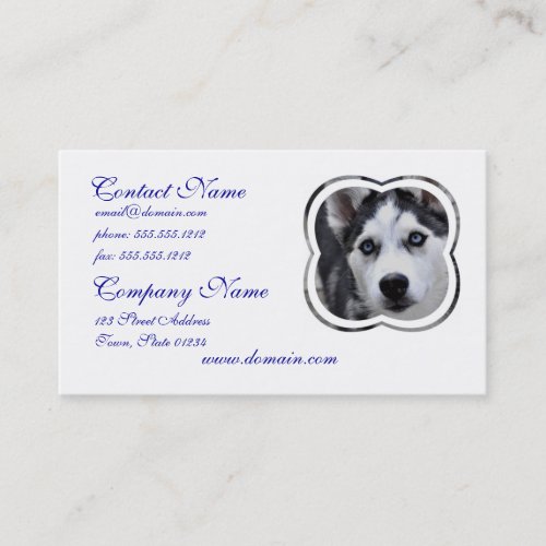 Blue Eyed Husky Business Cards