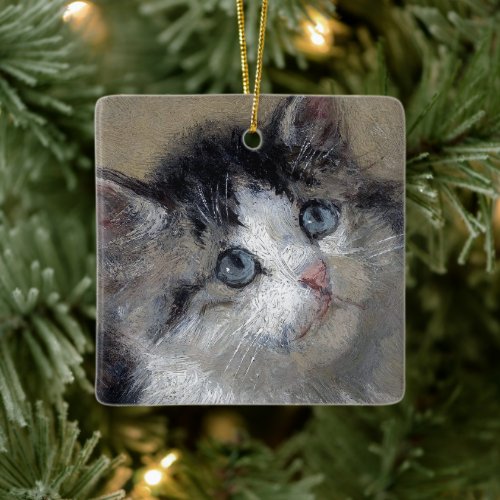 Blue Eyed Kitten  H Ronner_Knip  Ornament 