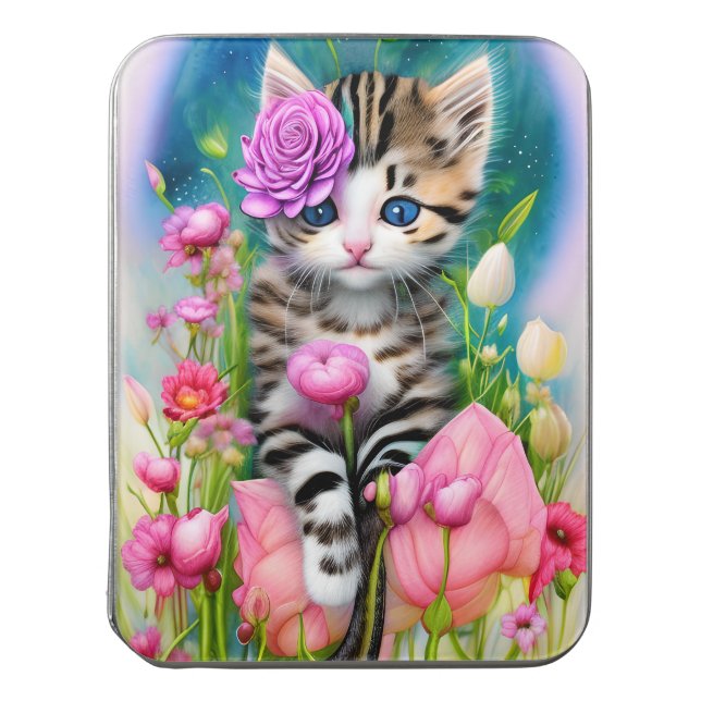 Blue Eyed Kitten Kids Jigsaw Puzzle (Lid Vertical)