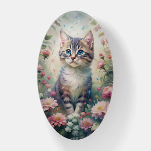 Blue Eyed kitten Paperweight