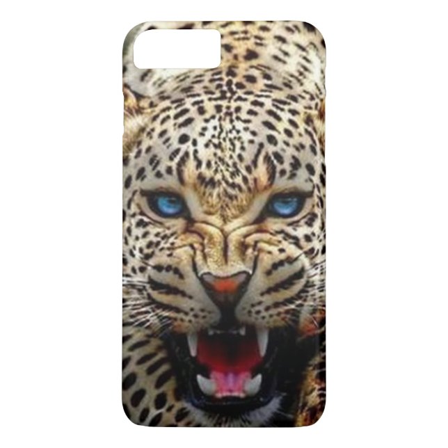 Blue eyed leopard iPhone case (Back)