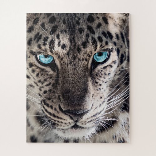 Blue Eyed Leopard Photography Art Jigsaw Puzzle