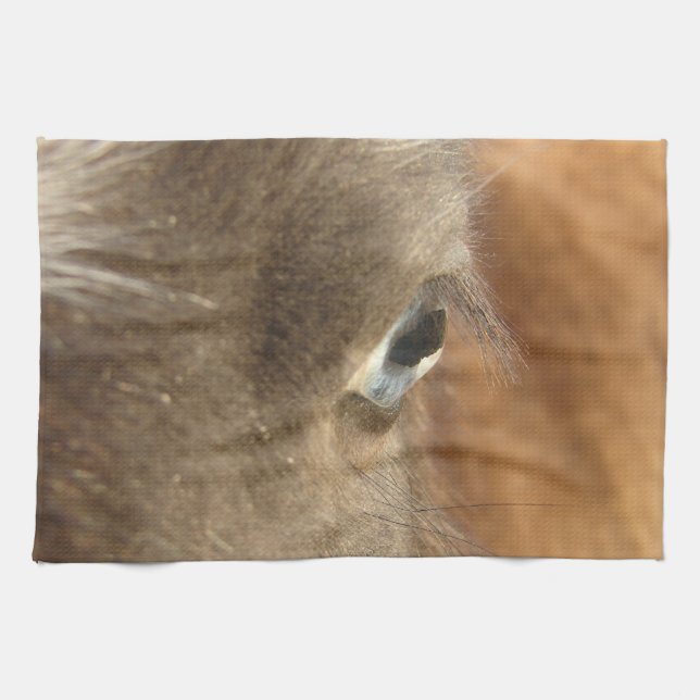 Blue Eyed Mini Horse Filly Kitchen Towel (Horizontal)