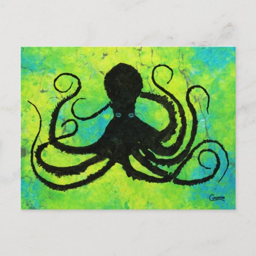 Blue Eyed Octopus _ Postcard