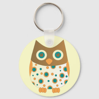 Blue-Eyed Owl Keychain