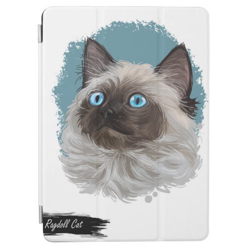 Blue-Eyed Ragdoll Cat iPad Cover