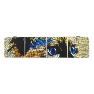 Blue Eyed Siamese Cat Mosaic Tiles Beer Pong Table