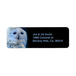 Blue Eyed Snow Owl Label