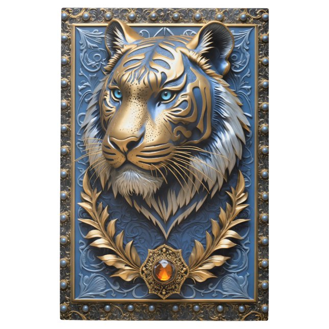 Blue Eyed Tiger Metal Print (Front)
