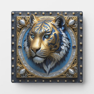 Blue Eyed Tiger Plaque