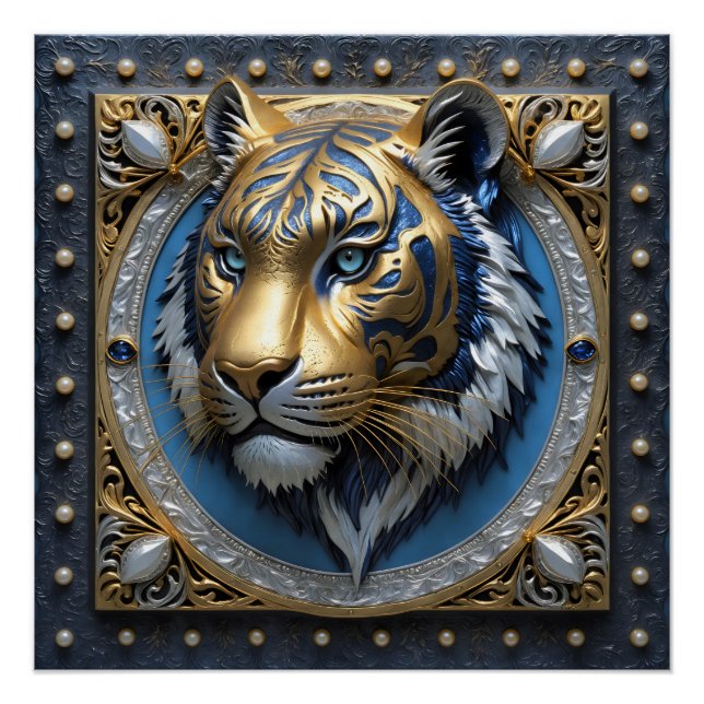 Blue Eyed Tiger Poster (Front)