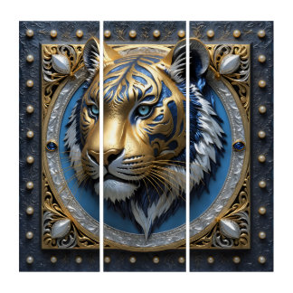 Blue Eyed Tiger Triptych