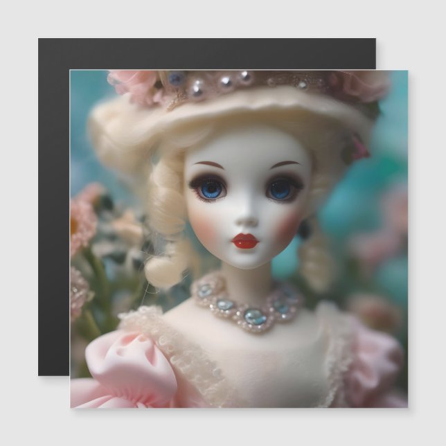 Blue Eyed Vintage Doll, (Front/Back)