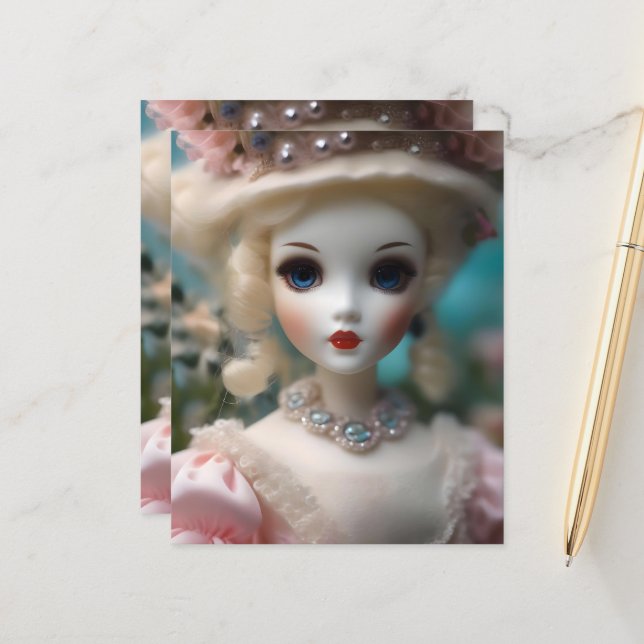 Blue Eyed Vintage Doll, (Front/Back In Situ)