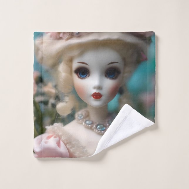 Blue Eyed Vintage Doll, Wash Cloth (Wash Cloth)