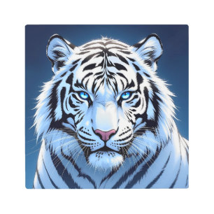 Blue eyed White Tiger Ai Art