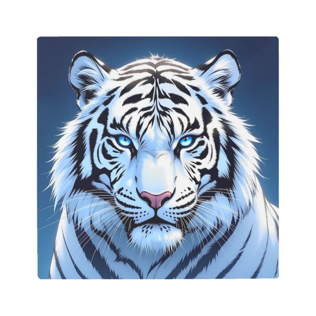Blue eyed White Tiger Ai Art (Front)