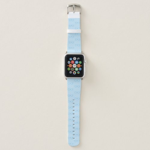 Blue Eyeglasses Pattern Apple Watch Band
