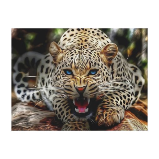 Blue Eyes Cheetah Gallery Wrap Canvas | Zazzle