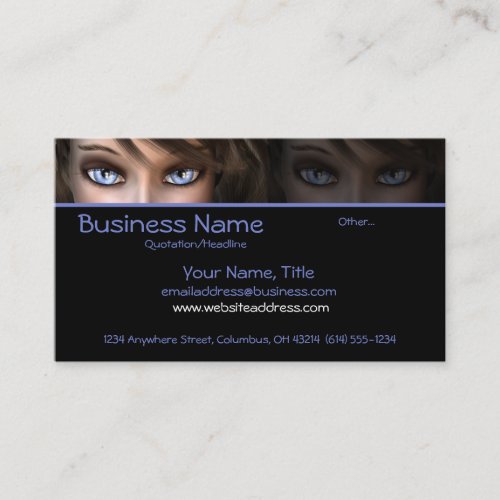 Blue Eyes D1 - Fantasy Business Cards